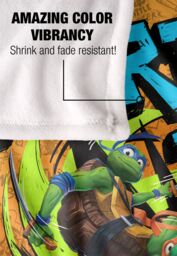 Teenage Mutant Ninja Turtles : Mutant Mayhem Turtle Time Grafitti Silky Touch Super Soft Throw Blanket 152 X 127 cm in White - thumbnail 4