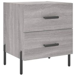 Berkfield Home Bedside Cabinet Grey Sonoma 40x35x47.5 cm Engineered Wood - thumbnail 2