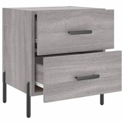 Berkfield Home Bedside Cabinet Grey Sonoma 40x35x47.5 cm Engineered Wood - thumbnail 5