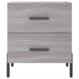Berkfield Home Bedside Cabinet Grey Sonoma 40x35x47.5 cm Engineered Wood - thumbnail 6
