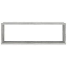 Berkfield Home Wall Cube Shelf 2 pcs Concrete Grey 80x15x26.5 cm Engineered Wood - thumbnail 7
