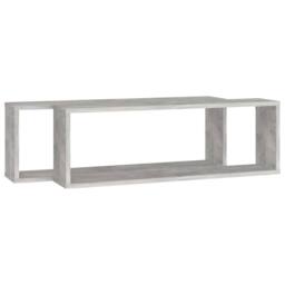 Berkfield Home Wall Cube Shelf 2 pcs Concrete Grey 80x15x26.5 cm Engineered Wood - thumbnail 4