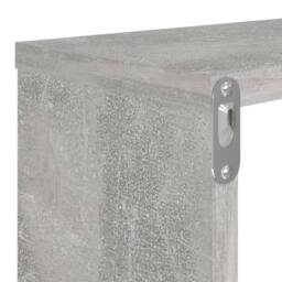 Berkfield Home Wall Cube Shelf 2 pcs Concrete Grey 80x15x26.5 cm Engineered Wood - thumbnail 9