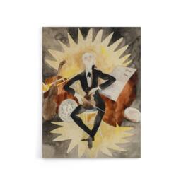 "Artery8 String Musician Portrait Charles Demuth Canvas Wall Art Print - Size: W24"" x H32""" - thumbnail 1