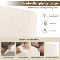 Matteo Upholstered Single Ottoman Daybed Mattress not included in Beige - thumbnail 9
