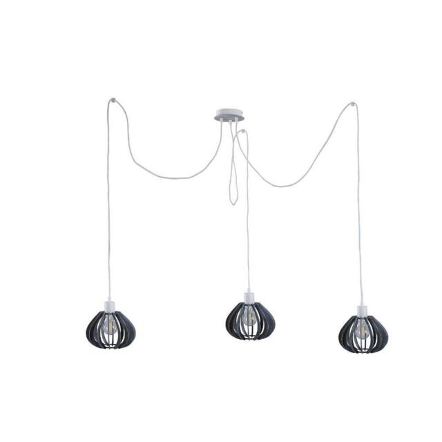Netlighting Nicoleta Cluster Pendant Ceiling Light Grey 3x E27