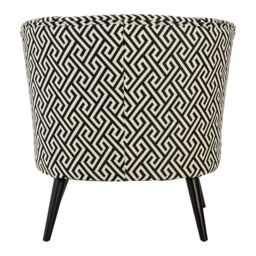 Orsina Round Black & White Round Armchair, Accent Chair for Living Room, Accent Lounge Chair for Home - thumbnail 4