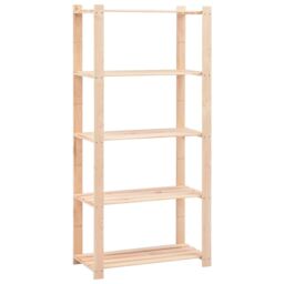 Berkfield Home 5-Tier Storage Racks 10 pcs 80x38x170 cm Solid Pinewood 250 kg in Beige - Size: 80 x 38 x 170 cm - thumbnail 3