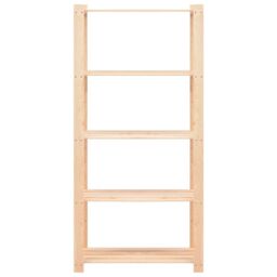 Berkfield Home 5-Tier Storage Racks 10 pcs 80x38x170 cm Solid Pinewood 250 kg in Beige - Size: 80 x 38 x 170 cm - thumbnail 4