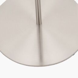 Ruma Tall Living Room Floor Lamp Brushed Silver Grey Drum Lampshade - thumbnail 6