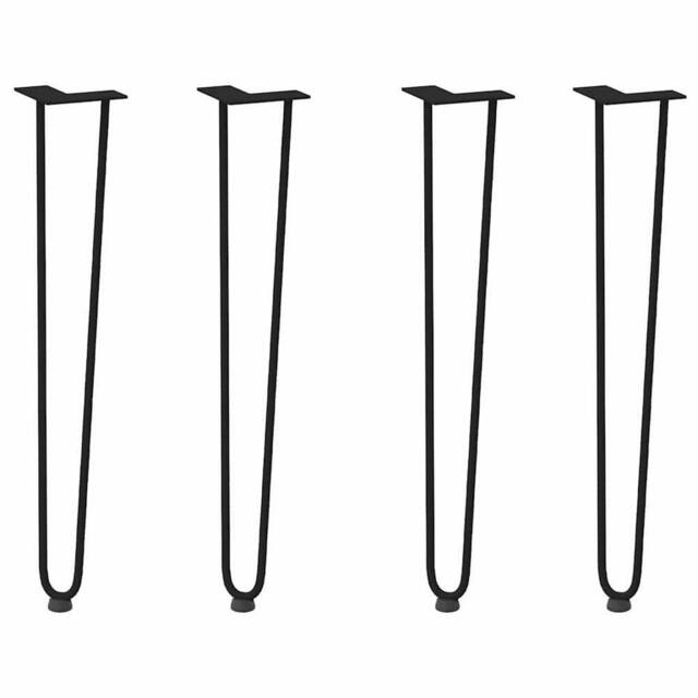 Berkfield Home Hairpin Table Legs 4 pcs Black 72 cm Solid Steel - image 1