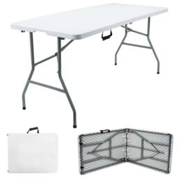 Havendro 6ft Folding Table Trestle Camping Party Picnic BBQ Stall Garden in White