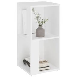 Berkfield Home Corner Cabinet White 33x33x67cm Engineered Wood - Size: 33 x 33 x 67 cm - thumbnail 4