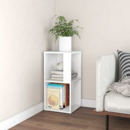 Berkfield Home Corner Cabinet White 33x33x67cm Engineered Wood - Size: 33 x 33 x 67 cm - thumbnail 1