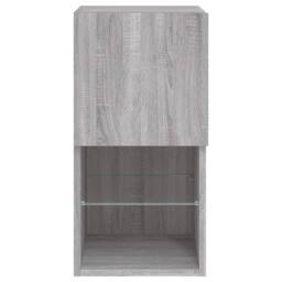 Berkfield Home TV Cabinet with LED Lights Grey Sonoma 30.5x30x60 cm - thumbnail 9