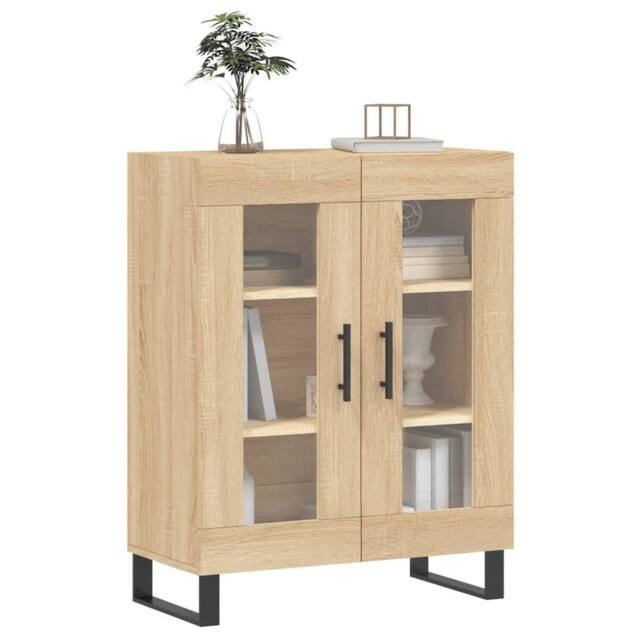 Berkfield Home Sideboard Sonoma Oak 69.5x34x90 cm Engineered Wood in Light Brown - image 1