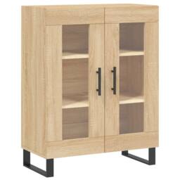 Berkfield Home Sideboard Sonoma Oak 69.5x34x90 cm Engineered Wood in Light Brown - thumbnail 3