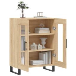 Berkfield Home Sideboard Sonoma Oak 69.5x34x90 cm Engineered Wood in Light Brown - thumbnail 4