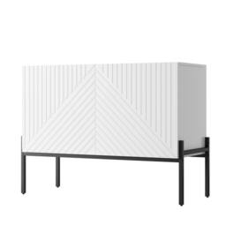 STILVORA Sideboard Cabinet with 2 Doors & Adjustable Shelf in White - thumbnail 5