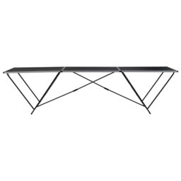 Berkfield Home Folding Pasting Table MDF & Aluminium 300x60x78 cm in Black - Size: 300 x 60 x 78 cm - thumbnail 3