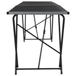 Berkfield Home Folding Pasting Table MDF & Aluminium 300x60x78 cm in Black - Size: 300 x 60 x 78 cm - thumbnail 4