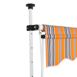 Berkfield Home Manual Retractable Awning 100 cm Yellow & Blue Stripes - thumbnail 2