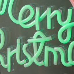 Samuel Alexander 38cm x 40cm Light up Red & Green Neon Flex Merry Christmas Ball in Black - Size: 38 cm x 40 cm - thumbnail 7