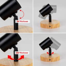 Pheashine Wall Lamp, Black Wood Base, E27 Lamp Holder Bulb included, Two-Pack in Brown - thumbnail 5