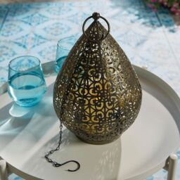 mysmartbuy USB Rechargeable Oriental Style LED Lantern - Weatherproof Freestanding or Hanging Home or Garden Light - H68 x 18cm - Size: 68 x 18 cm