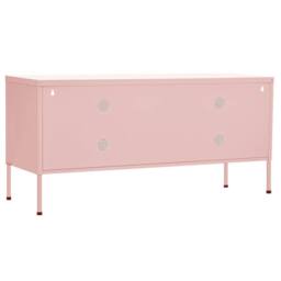 Berkfield Home TV Cabinet Pink 105x35x50 cm Steel - Size: 105 x 35 x 50 cm - thumbnail 5