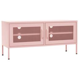 Berkfield Home TV Cabinet Pink 105x35x50 cm Steel - Size: 105 x 35 x 50 cm