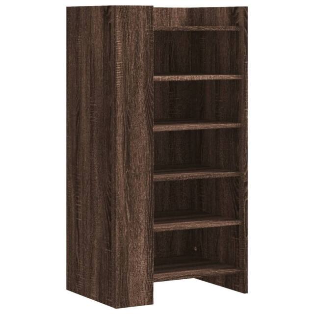Berkfield Home Shoe Cabinet Brown Oak 52x37.5x100 cm Engineered Wood - image 1