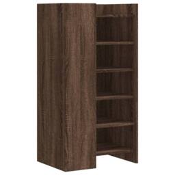 Berkfield Home Shoe Cabinet Brown Oak 52x37.5x100 cm Engineered Wood - thumbnail 6