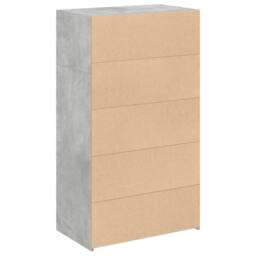 Berkfield Home Highboard Concrete Grey 70x41x124 cm Engineered Wood - Size: 70 x 41 x 124 cm - thumbnail 6