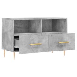 Berkfield Home TV Cabinet Concrete Grey 80x36x50 cm Engineered Wood - Size: 80 x 36 x 50 cm - thumbnail 6