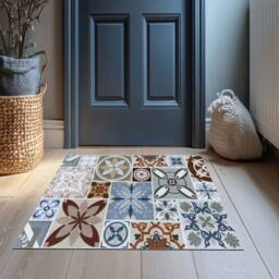 The Rug Shop UK Multi Modern Floral Easy to Clean Mat - Size: 50 cm x 75 cm - thumbnail 2