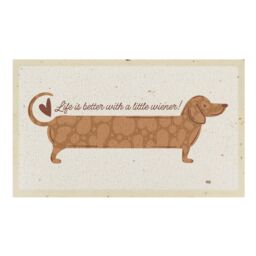 Artsy Mats Wiener Sausage Dog Indoor & Outdoor Doormat - 70x40cm in Beige - Size: 40 cm x 70 cm - thumbnail 2