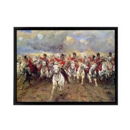 "Artery8 Scotland Forever Battle Waterloo Framed Canvas Wall Art Print - Size: W12"" x H16""" - thumbnail 1