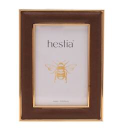 Hestia Gold Coloured Photo Frame in Brown - thumbnail 2