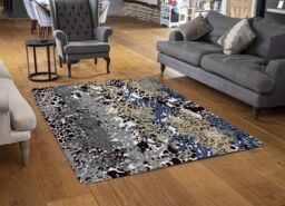Benjamin Tate Design Mixed Animal Print Rug in Natural - Size: Large - thumbnail 2