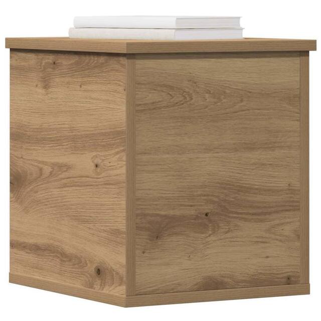 Berkfield Home Storage Box Artisan Oak 30x35x35 cm Engineered Wood in Brown - Size: 30 x 35 x 35 cm - image 1
