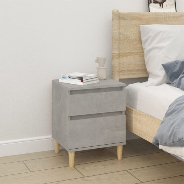 Berkfield Home Bedside Cabinet Concrete Grey 40x35x50 cm - Size: 40 x 35 x 50 cm - image 1