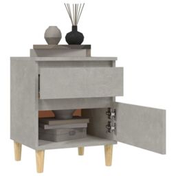 Berkfield Home Bedside Cabinet Concrete Grey 40x35x50 cm - Size: 40 x 35 x 50 cm - thumbnail 4
