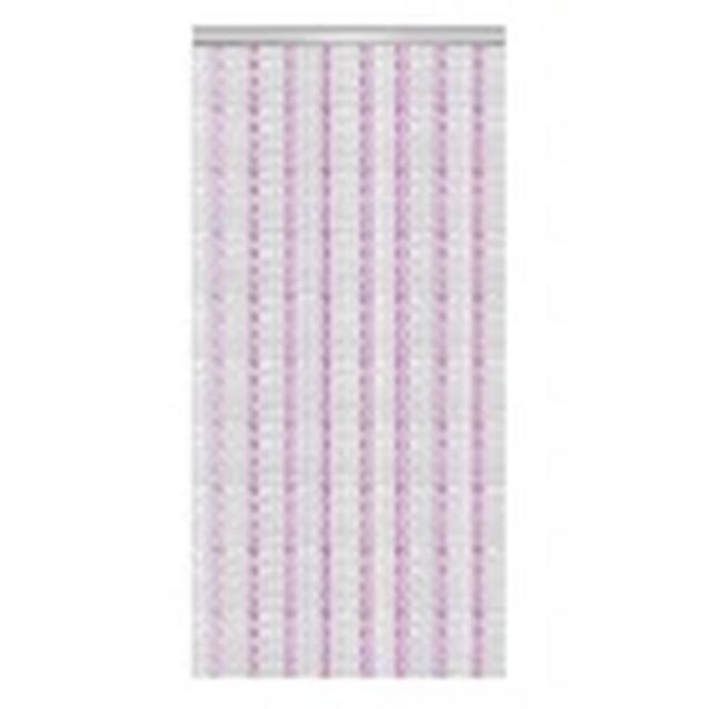 EONLION 214x90cm Aluminium Door Fly Screen Metal Chain Insect Curtain in Purple - Size: 214x90 cm - image 1