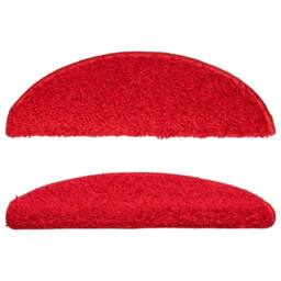 Berkfield Home Decorative Carpet Stair Treads 15 pcs Red 56x17x3 cm - Size: Medium - thumbnail 4