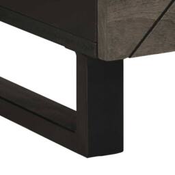 Berkfield Home Coffee Table Black 80x54x40 cm Solid Wood Mango - Size: 80 x 54 x 40 cm - thumbnail 8