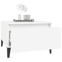 Berkfield Home Side Tables 2 pcs White 50x46x35 cm Engineered Wood - Size: 50 x 46 x 35 cm - thumbnail 5