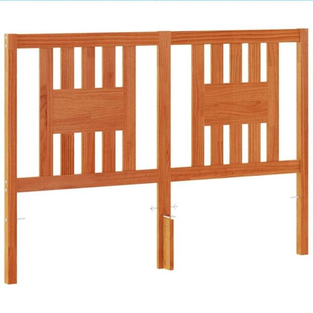 Berkfield Home Headboard Wax Brown 140 cm Solid Wood Pine - image 1