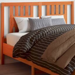 Berkfield Home Headboard Wax Brown 140 cm Solid Wood Pine - thumbnail 2
