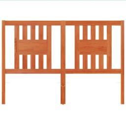 Berkfield Home Headboard Wax Brown 140 cm Solid Wood Pine - thumbnail 4